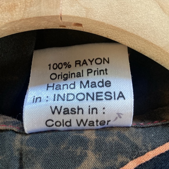 Vintage Bali Moon Kidz Girls Batik Tie Dye Abstract Dress Small 6-7 90's Y2K - Picture 9 of 11